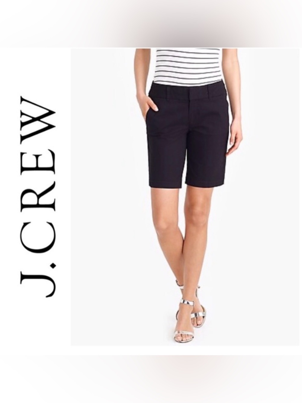 J.Crew Women's Black Chino Shorts size 2